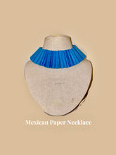 Load image into Gallery viewer, HANDMADE MEXICAN PAPER NECKLACE with leather tie